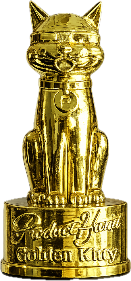 The Golden Kitty trophy